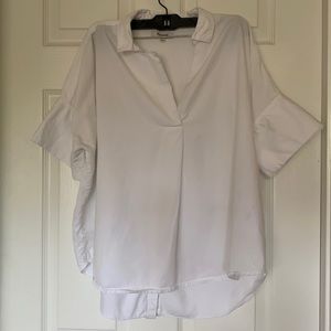 Madewell casual-wear. White top. Size L.